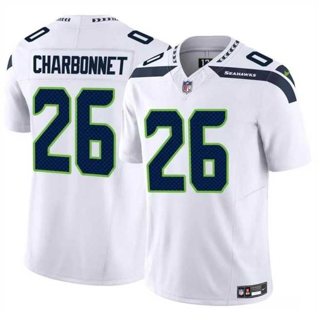 Men & Women & Youth Seattle Seahawks #26 Zach Charbonnet White 2024 F.U.S.E Vapor Limited Stitched Jersey->seattle seahawks->NFL Jersey